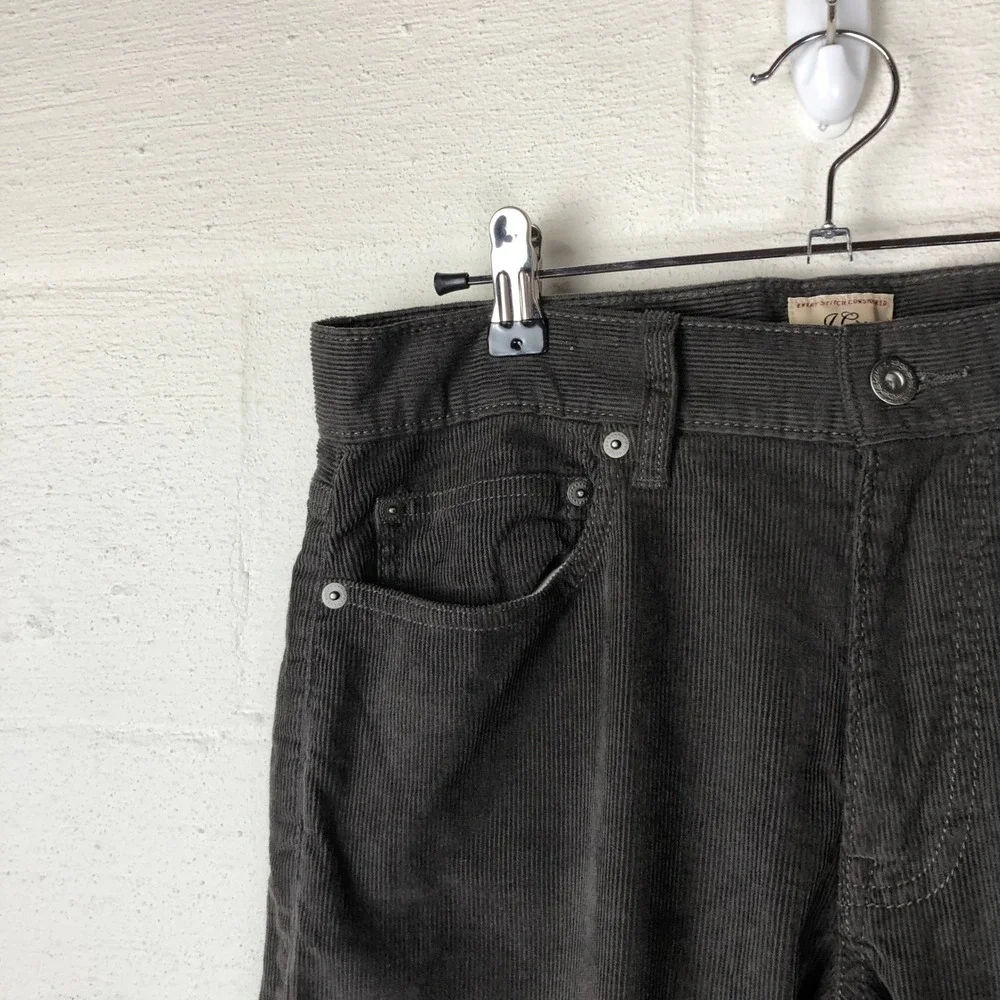 NEW J. Crew Mens 484 Slim-Fit Pant in Corduroy‎ Size W30 L30 Green Grey Office